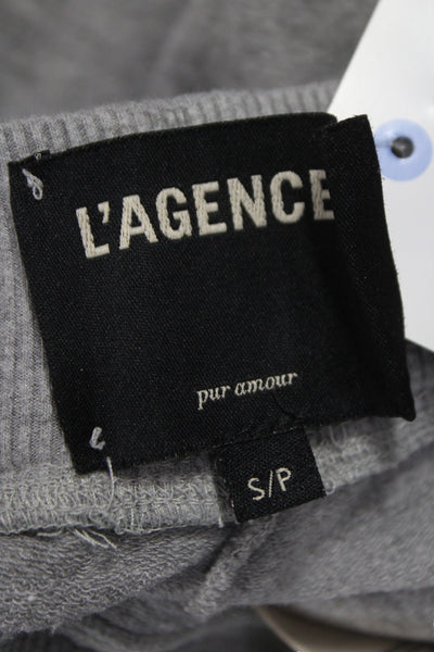 L Agence Women Gray Cotton Joggers Size S
