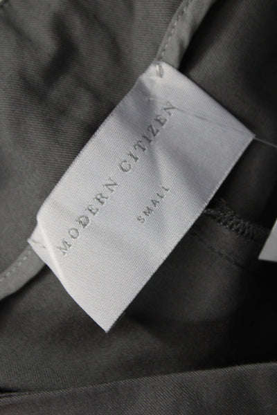 Modern Citizen Women Dress Pants Gray Cotton Blend Zip Inseam 28 Size S