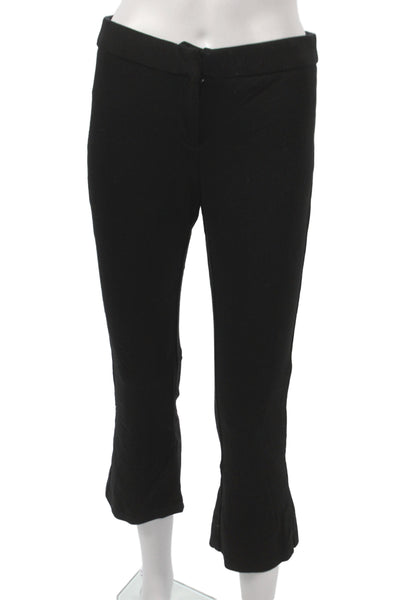 Amanda + Chelsea Womens Capri Pants Black Rayon Hook & Eye Size 4