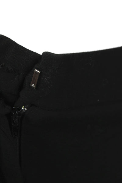 Amanda + Chelsea Womens Capri Pants Black Rayon Hook & Eye Size 4