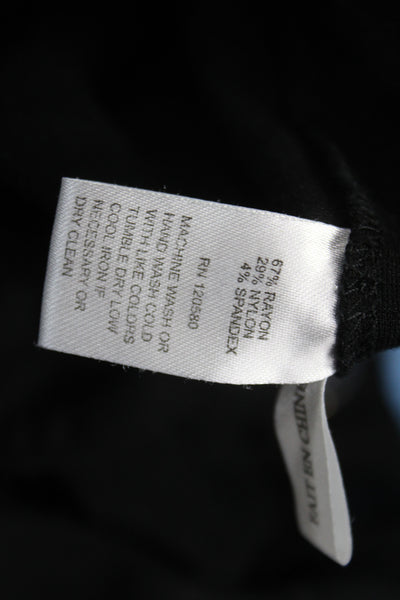 Amanda + Chelsea Womens Capri Pants Black Rayon Hook & Eye Size 4