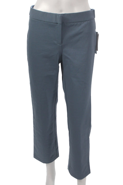 Amanda + Chelsea Womens Ankle Pants Blue Cotton Hook & Eye Size 4