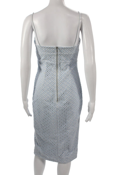Nicholas Womens Sheath Dress Blue Sweetheart Neckline Midcalf Sleeveless Size 2