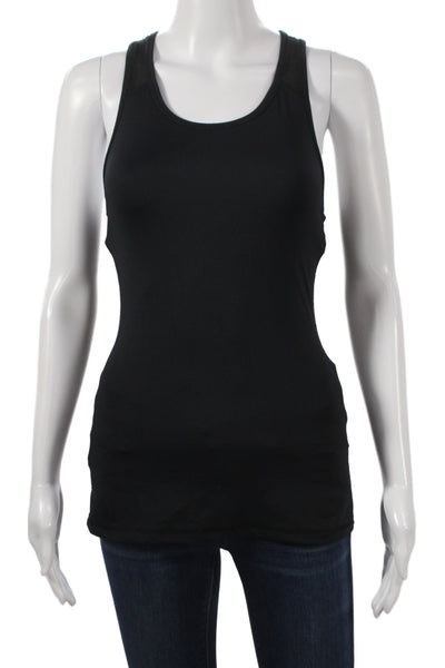 ALALA Women Athleisure Basic Scoop Neck Sleeveless Nylon Tank Black Size XS