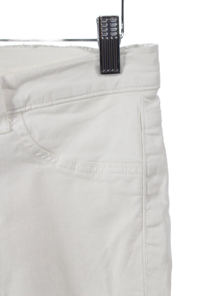 J Brand Women Skinny White Jeans Cotton Blend Mid Rise Size 27