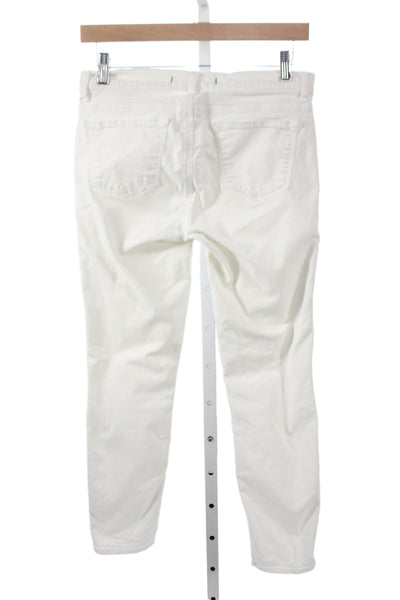 J Brand Women Skinny White Jeans Cotton Blend Mid Rise Size 27