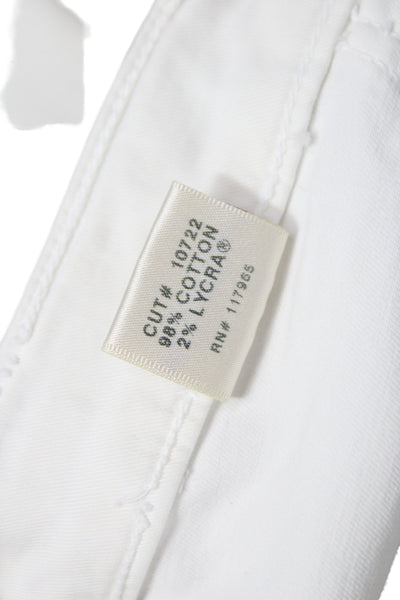 J Brand Women Skinny White Jeans Cotton Blend Mid Rise Size 27