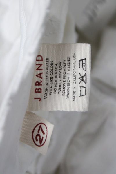 J Brand Women Skinny White Jeans Cotton Blend Mid Rise Size 27