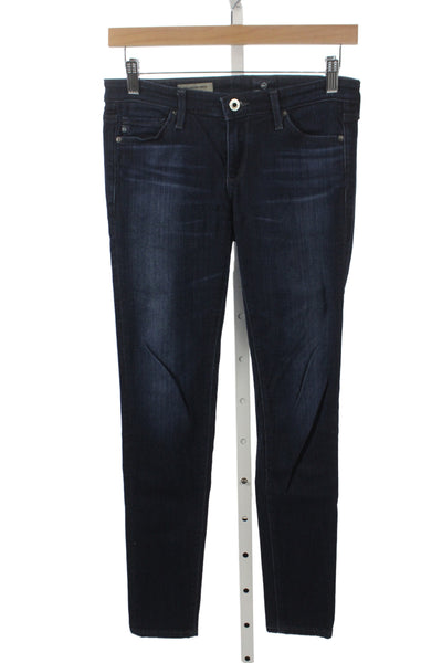 AG Adriano Goldschmied Womens Skinny Blue Jeans Mid Rise Cotton Blend Size 25