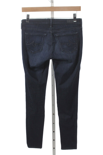 AG Adriano Goldschmied Womens Skinny Blue Jeans Mid Rise Cotton Blend Size 25