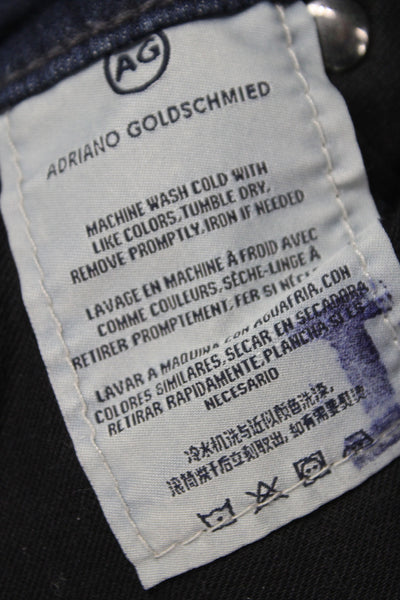 AG Adriano Goldschmied Womens Skinny Blue Jeans Mid Rise Cotton Blend Size 25