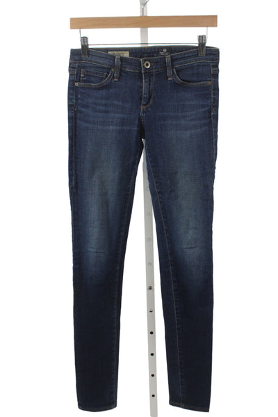 AG Adriano Goldschmied Women Jeggings Blue Mid Rise Inseam 32 Size 25