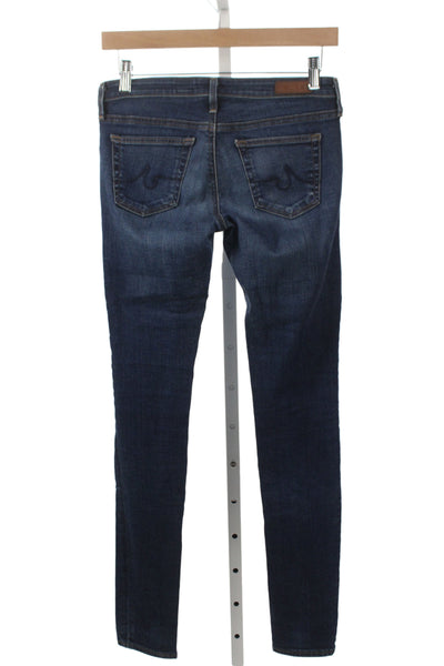 AG Adriano Goldschmied Women Jeggings Blue Mid Rise Inseam 32 Size 25