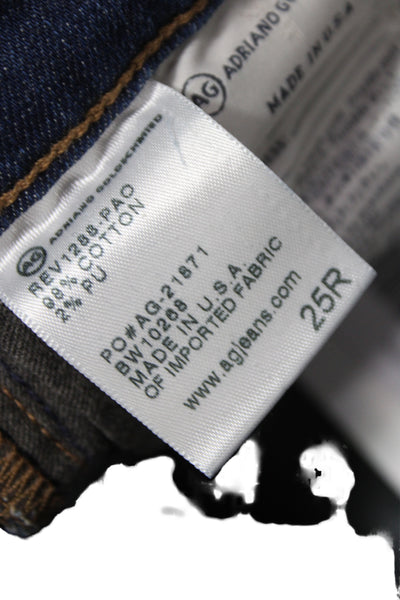 AG Adriano Goldschmied Women Jeggings Blue Mid Rise Inseam 32 Size 25