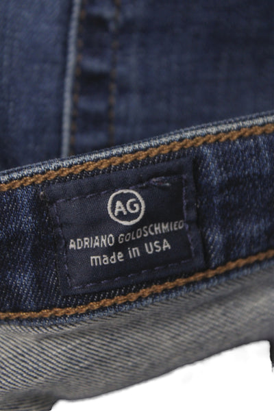 AG Adriano Goldschmied Women Jeggings Blue Mid Rise Inseam 32 Size 25