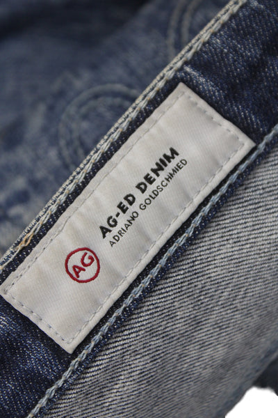 AG-ED Denim Womens Ankle Jeans Blue Mid Rise 26 Inseam Cotton Blend Size 25
