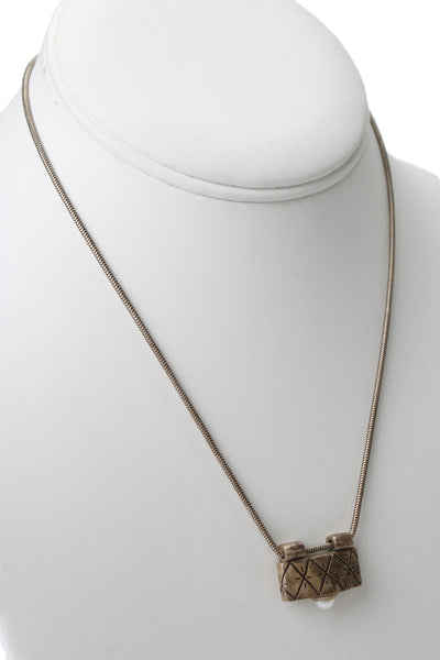 Lisa Jenks Womens 925 Silver Pearl Engraved Pendant Necklace 16" 17.4g