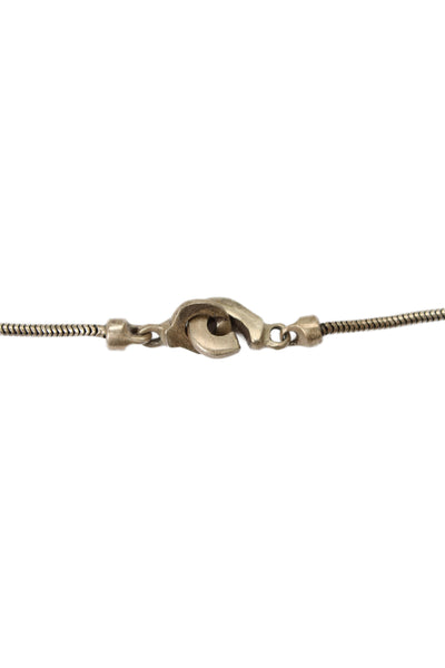 Lisa Jenks Womens 925 Silver Pearl Engraved Pendant Necklace 16" 17.4g