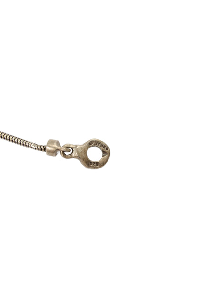 Lisa Jenks Womens 925 Silver Pearl Engraved Pendant Necklace 16" 17.4g