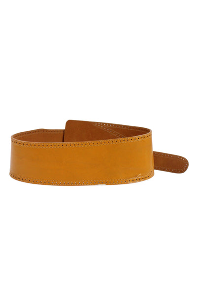 Linea Pelle Leather Western Buckle Belt Brown Size S