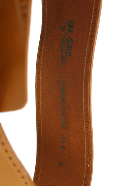 Linea Pelle Leather Western Buckle Belt Brown Size S