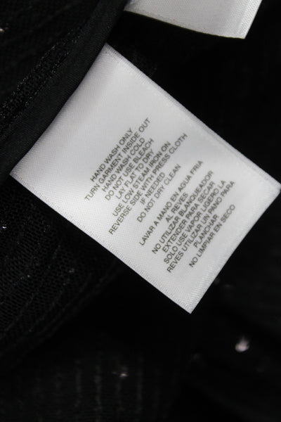 Anne Klein Womens Black Open Collared Cardigan Long Sleeve Size M