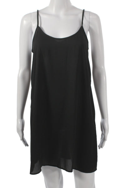 Fifteen Twenty Womens Slip Dress Black Viscose Spaghetti Strap Size S