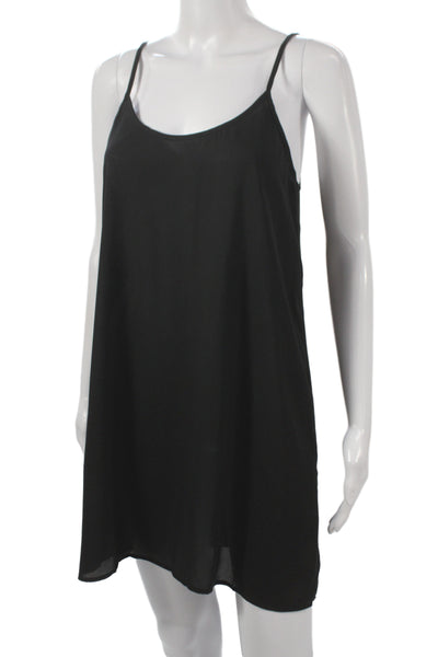 Fifteen Twenty Womens Slip Dress Black Viscose Spaghetti Strap Size S