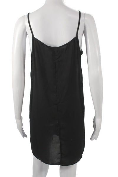 Fifteen Twenty Womens Slip Dress Black Viscose Spaghetti Strap Size S