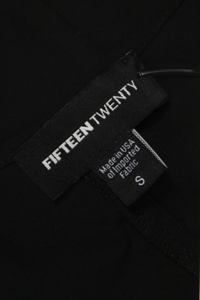 Fifteen Twenty Womens Slip Dress Black Viscose Spaghetti Strap Size S