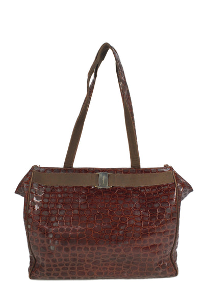 Zac Posen Womens Leather Studded Dotted Crossbody Handbag Burgundy