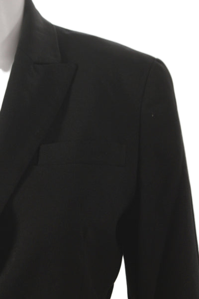 Theory Womens Collared Polyester  Button up Blazer Black  Size 4