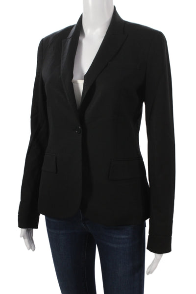 Theory Womens Collared Polyester  Button up Blazer Black  Size 4