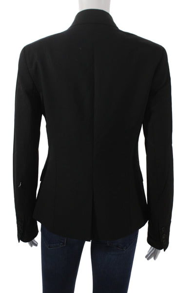 Theory Womens Collared Polyester  Button up Blazer Black  Size 4