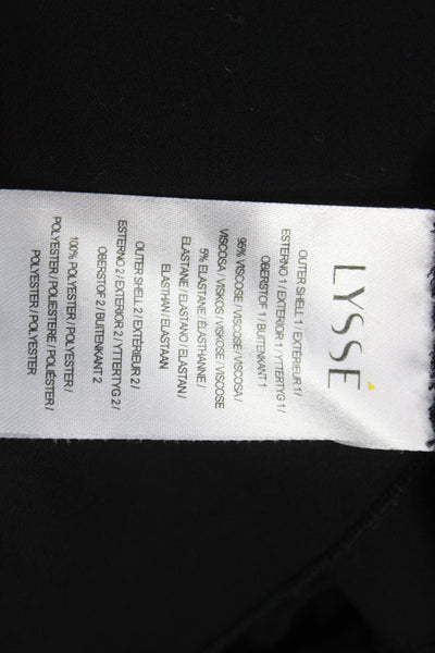 Lysse Womens Tunic V-Neck Black Viscose Long Sleeve Pullover Size S