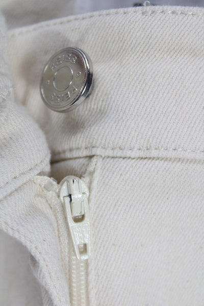 Reiss Womens Ivory Flare Pants 98% Cotton Elastane Size 4