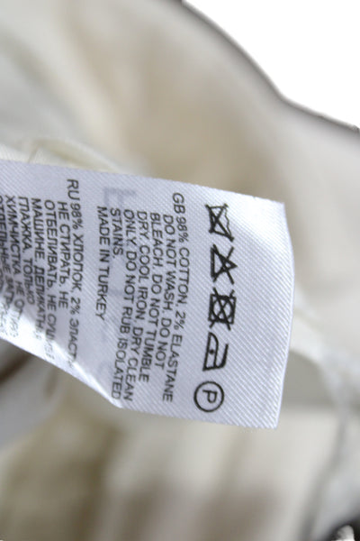Reiss Womens Ivory Flare Pants 98% Cotton Elastane Size 4