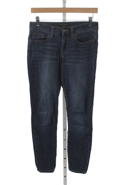 Banana Republic Women Skinny Jeans Blue Mid Rise Cotton Blend Size 2