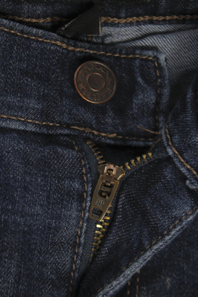 Banana Republic Women Skinny Jeans Blue Mid Rise Cotton Blend Size 2