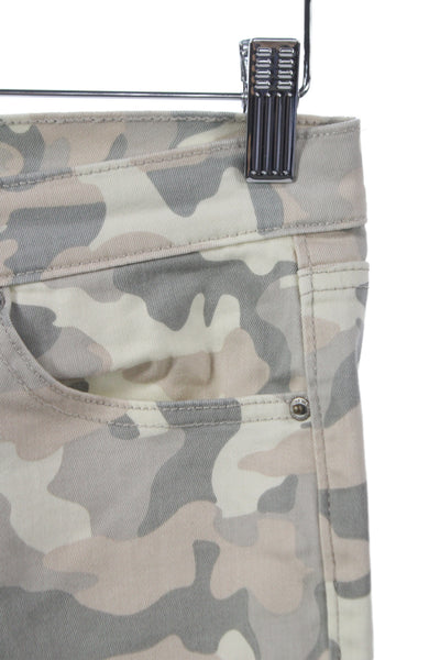 Nicole Miller Womens Skinny Camo Cotton Jeans Multicolor Size 26