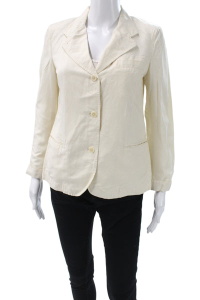 Vince Women's Cotton  Collared Button up Blazer   Beige Size 6