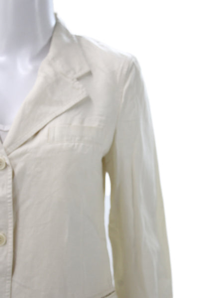 Vince Women's Cotton  Collared Button up Blazer   Beige Size 6
