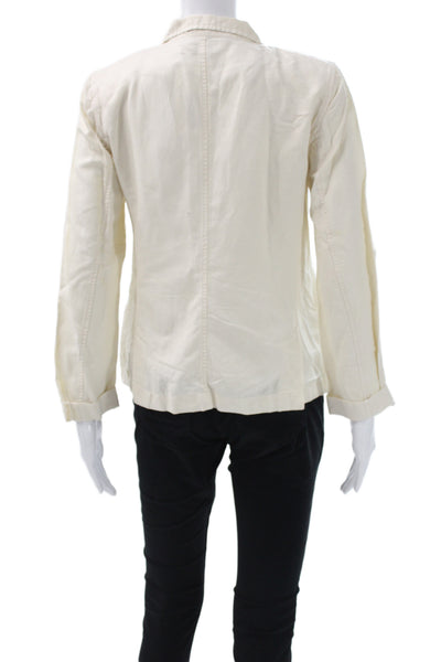 Vince Women's Cotton  Collared Button up Blazer   Beige Size 6