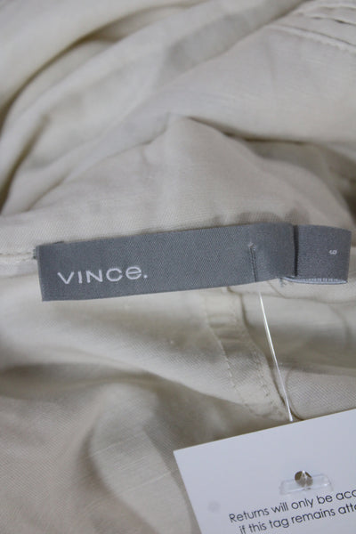 Vince Women's Cotton  Collared Button up Blazer   Beige Size 6