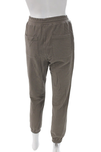 Vuori Women Jogger Pants Brown Organic Cotton Drawstring Athleisure Size XS