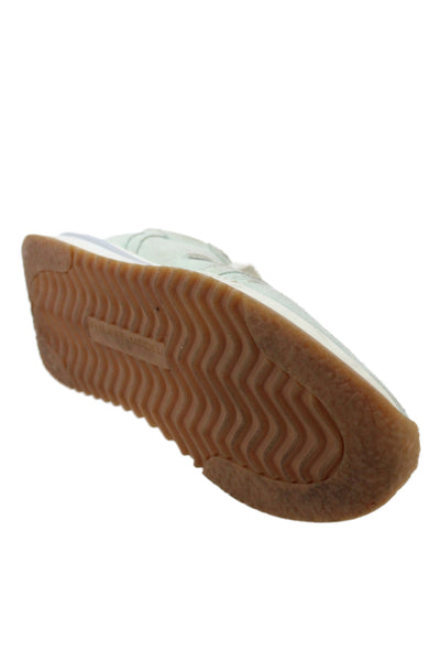 Ortholite Suede Striped Sneakers Size 10 Teal Green