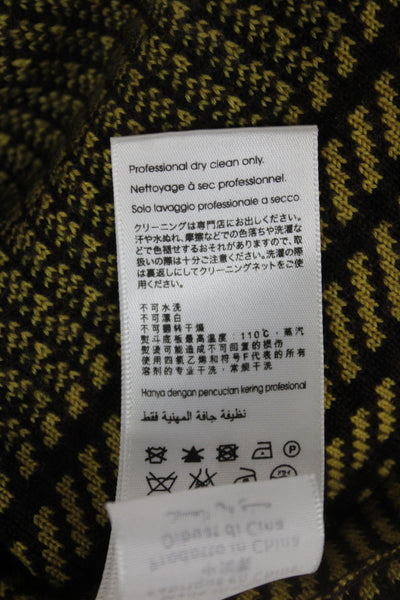 3.1 Phillip Lim Womens Sweater Dress Yellow Knit Mock Neck Sleeveless Size XS