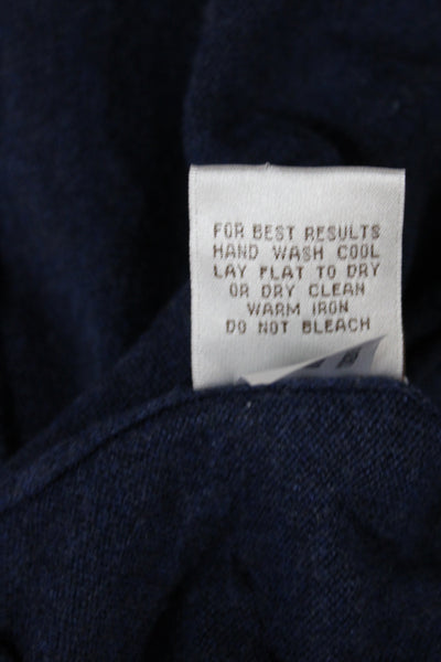 Peter Millar Mens Blue Cotton Mock Neck Pullover Sweater Long Sleeve Size XL
