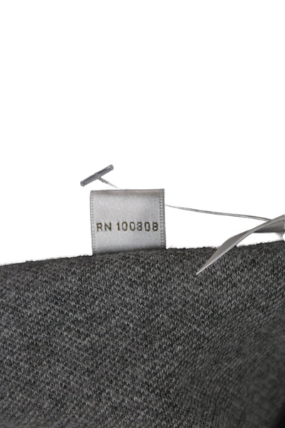 Peter Millar Mens Herringbone Cotton Mock Neck Pullover Sweater Gray Size XL