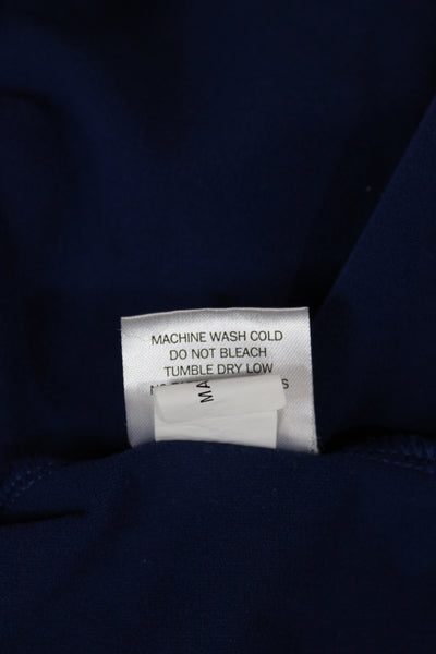 Peter Millar Mens Blue Mock Neck Zip Pullover Golf Long Sleeve Size XL